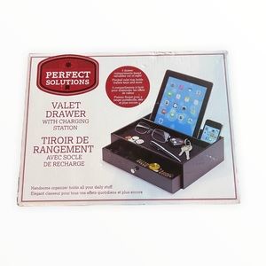 NIB Valet Drawer With Charging Station